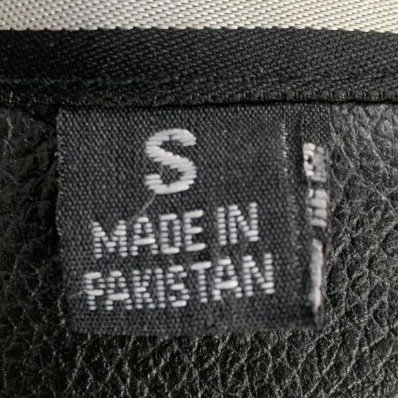 Genuine Leather Black Motorcycle Chaps Moto Adjustable Buckle Straps Size S - Picture 11 of 12